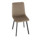 Autronic - Jedálenská stolička, zamat cappuccino, čierny matný kov - DCL-973 CAP4