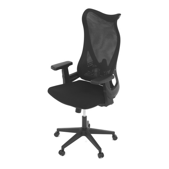 Autronic - Židle kancelářská, černá MESH, plastový kříž - KA-S248 BK