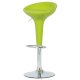 barová stolička, plast zelený/chróm
